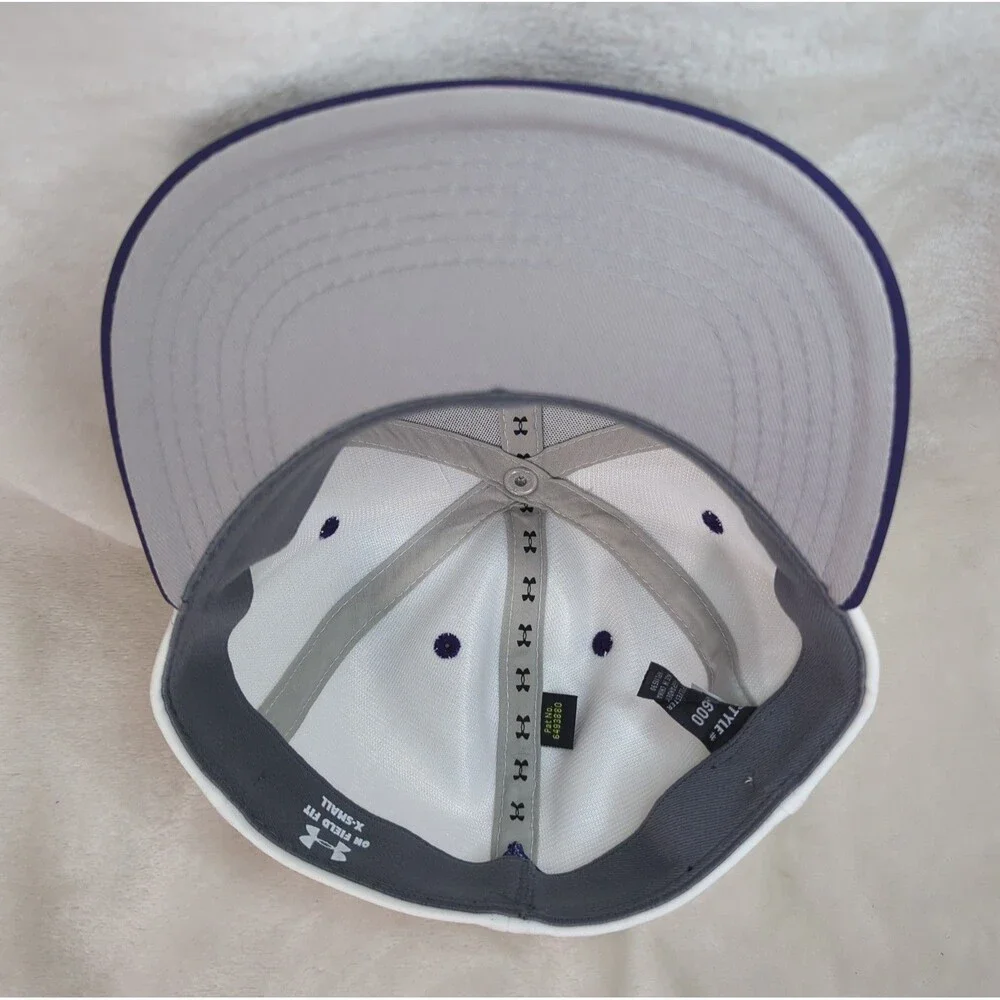 Calvary Day School Cavaliers Hat White X-Small Under Armour On-Field Fit Stretch